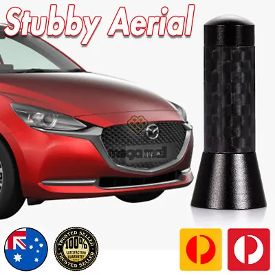 Antenna / Aerial Stubby Bee Sting For Mazda 2 Black Carbon Fiber 3.5CM • $23.99