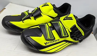 Vittoria ZOOM 3 Hole Cycling Shoes Yellow/black Euro 40 1/2 • $29.95