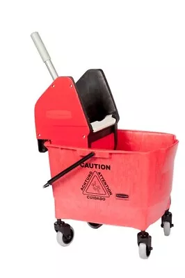 Rubbermaid Combo Bravo 25 L  Kentucky Mop Bucket And Wringer With 4 Castors- Red • £70
