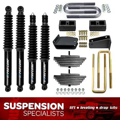$675.13 • Buy 3  Front 2  Rear Leveling Lift Kit W Pro Comp Shocks For 1988-1998 Ford F250 4X4