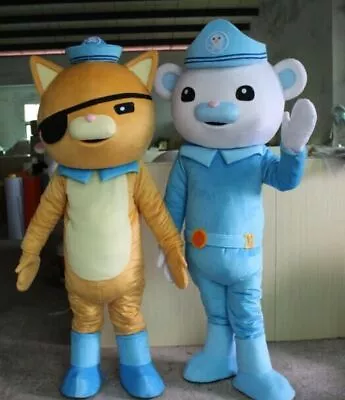 Lively Octonauts Movie Captain Barnacles Kwazii Polar Bear Police Mascot Costume • $138.99