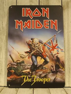 Iron Maiden Tin Metal Poster Sign Eddie Trooper Tour Vintage Retro Style • $10.97