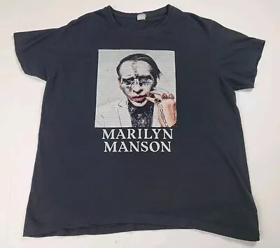 Marilyn Manson Band Tshirt Metal Black Short Sleeve Medium  • $19.75