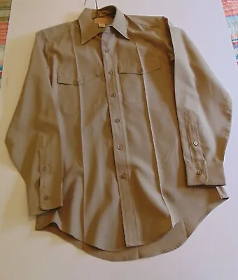 US Military USMC Service Dress Shirt Khaki Men's Long Sleeve Size 15 4 • $12.95