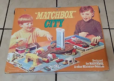 Vintage Lesney Matchbox City Play Set 1973 • $75