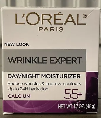 L'Oreal Wrinkle Expert 55+ Day/Night Anti-Aging Face Moisturizers 1.7oz • $12.95