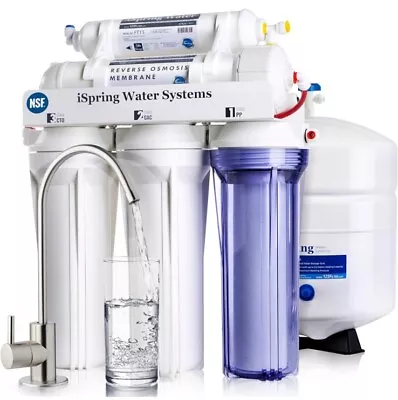 RCC7 NSF Certified High Capacity Under Sink 5-Stage Reverse Osmosis System • $150