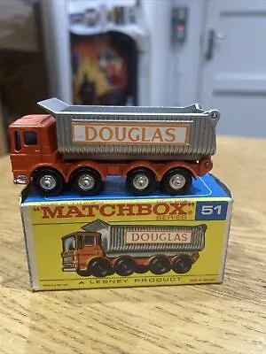 Matchbox No 51 8 Wheel Tipper Truck Douglas Restore Original Model In Good F Box • £34.99