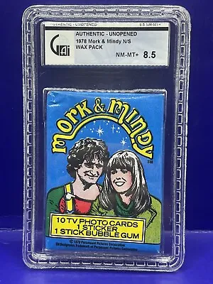 1978 TOPPS Mork & Mindy Unopened Trading Cards Wax Pack Graded GAI NM MINT  8.5 • $179.99