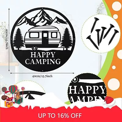 Metal Camping Sign Vintage RV Metal Wall Sign Farmhouse Camping Decor Sign • $41.07