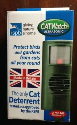 New Rspb Approved Cat Watch Deterrent Repeller Catwatch Scarer Ultra Sonic Pest • £53.95