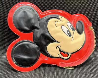 Vintage Disneyland Mickey Mouse Coin Purse Red Still Squeaks! • $5.75