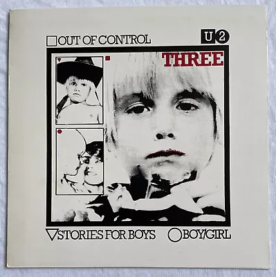 U2 -Out Of Control/Three- Rare Irish 7” Early Red CBS Label With Picture Sleeve • $199.22