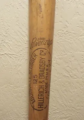 Vtg 60s Ken Boyer Louisville Slugger 125 Hillerich Bradsby 32  Wood Baseball Bat • $54.95