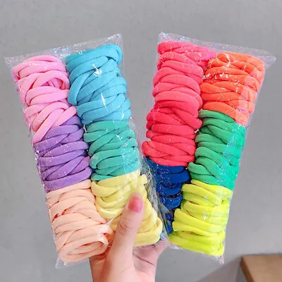 50/100x Women Girls Hair Bands Ties Rope Rings Elastic Hairband Ponytail Holder • £1.63