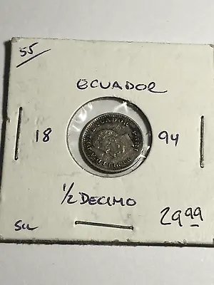 1894 Ecuador 1/2 Decimo • $29.99