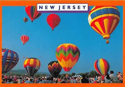 Vtg Postcard 6x4 Hackettstown NJ New Jersey Hot Air Balloons Ballooning L10 • $5.85