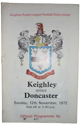 Keighley V Doncaster 12th November 1972 League Match @ Lawkholme Lane Keighley • £0.50