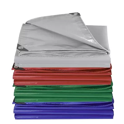 Heavy Duty Tarp 20 Mil PVC Waterproof Tarpaulin Boat Cover Tent Canopy Shade • $229