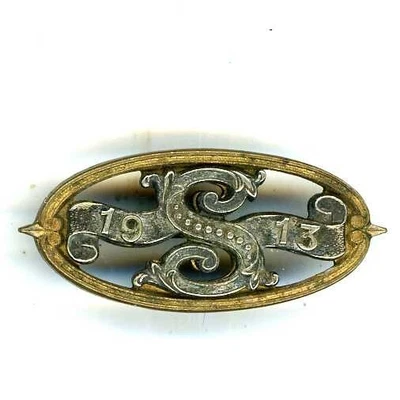 £22.99 • Buy SANDOWN 1913 BRASS & SILVER (possibly) RACE CLUB BADGE/PASS No. 1255