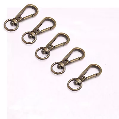 5/10Pcs Swivel Clasps Metal Lanyard Snap Hooks Lobster Claws Clasp DIY Keychains • $2.99