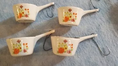 Vintage Maile Restaurant Kahala Hilton 4 Miniature Souvenir Ceramic Pots - Small • $12