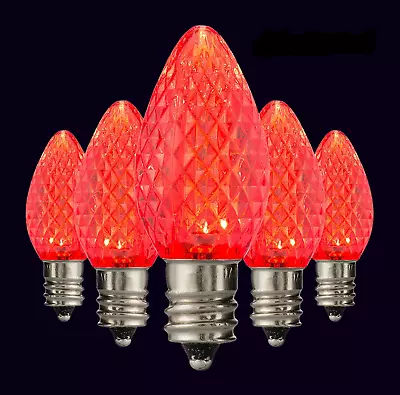 RED C7 LED Light BULB E12 Socket Candelabra Base Christmas NEW LED-C7-RED • $1.95