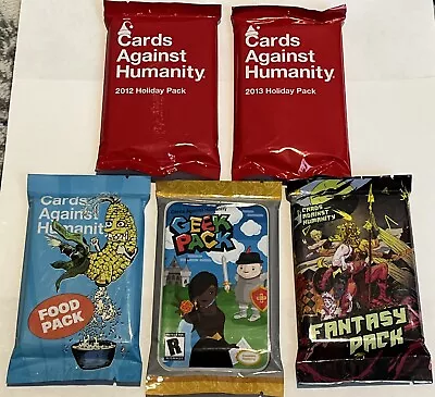 Lot Of 5 Packs - Cards Against Humanity Expansion Packs New Factory Sealed • $34.18