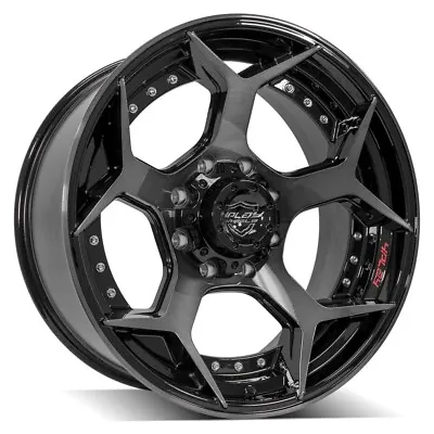 22 X10  Black 4 Play 4P50 Wheels Fits Lifted 2004 2023 Ford F250 F350 8x170 - • $1332