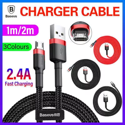 Baseus Micro USB 2.4A Fast Charging & Data Sync Cable Cord For Android Samsung • $6.14