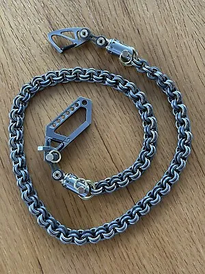 Titanium (Ti) Biker Wallet Chain Droid Carabiner Butted (Ti) Links 29 Inch • $475.95