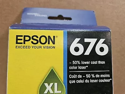 Epson 676XL Yellow Ink Cartridge New Sealed 12/2021 Free Shipping • $14.99