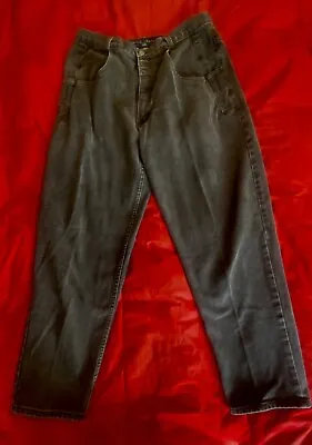 VGC Guess Pascals Jeans 34x30 Tapered Vintage Black Denim Levi Wrangler Carthart • $9.99