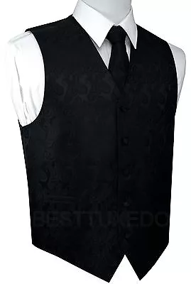 Men's Paisley Tuxedo Vest Tie And Hankie. Formal Dress Wedding Prom Dress • $21.90