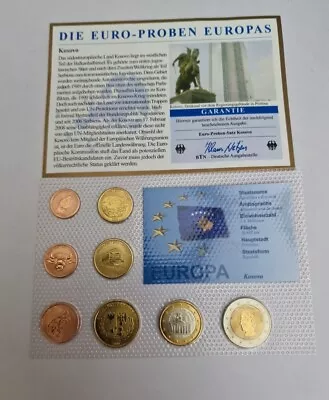  1 Cent - 2 Euro 2009 Excellent Condition Probe Trial Coins Set Kosovo 🇽🇰  • £19.45