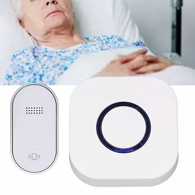 (GB Plug)Wireless Caregiver Pager Emergency Nurse Alert System 433MHZ Volume • £13.15