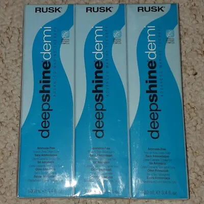 £24.95 • Buy 3 Rusk Deepshine Permanent Hair Colour Cream 100ml.Pure Pigments 5.6 R Red Rouge