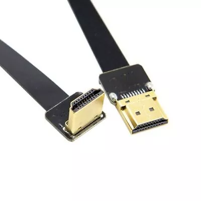 FPV HDTV Type A Male To Down Angled 90 Degree HDTV Male HDTV FPC Flat Cable 50cm • $7.27