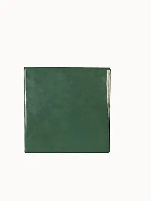 3 7/8  X 3 7/8  Tile Dark Teal Green Wall Remodel Ceramic C#552 SAMPLE PIECE • $3