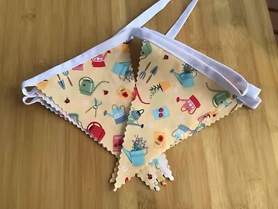 Garden Themed Bunting Seed Packets Watering Can Single Sided • £8.99