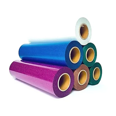 Glitter Iron-on Heat Transfer Vinyl Sheet 20x25 Cm Hot-Fix UK Cricut HTV Craft  • £3.85