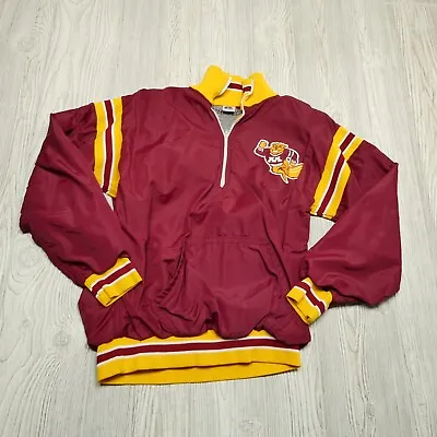 VINTAGE Russell Athletic Jacket Size M Minnesota Gophers Windbreaker Zip Mock • $37.44