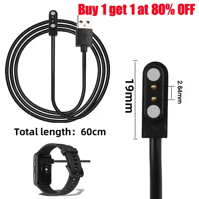 2 Pin Universal USB Data Charging Cable Magnetic Charger For Smart Watch 2.84mm • £2.85