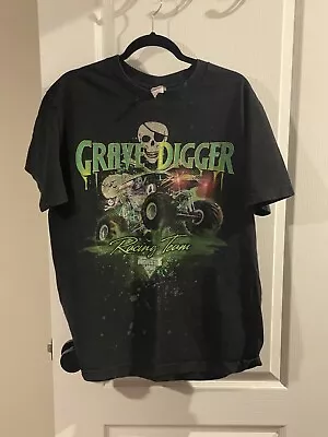 Alstyle T-Shirt Men's Large Black Grave Digger Monster Jam • $7.50