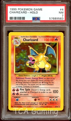 $280 • Buy PSA 7 NEAR MINT Charizard 4/102 HOLO RARE Base Set Pokemon Card CS10-583