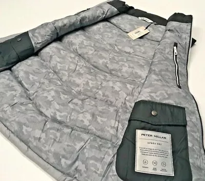 Peter Millar Reflective Military Army Camo Waterproof Golf Jacket Puffer Vest L • $179.99