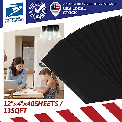 Carbon Filter 40pcs 4 X 12 Inch Activated Charcoal Air Vent Filters 1/8  Thick • $26.99