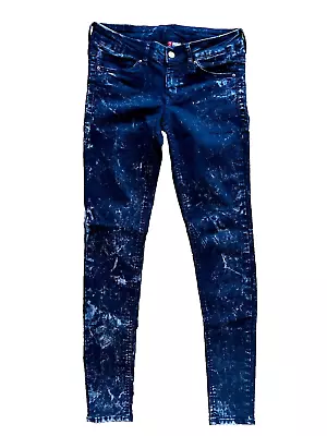 DIVIDED By H&M Black Low-Rise Acid Wash Skinny Jeans - Stretch - Women's Sz 8 • $19