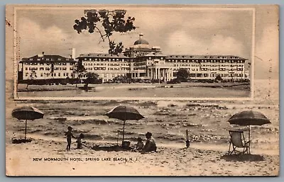 Postcard Spring Lake Beach NJ C1910s New Monmouth Hotel Dual View  • $24.50