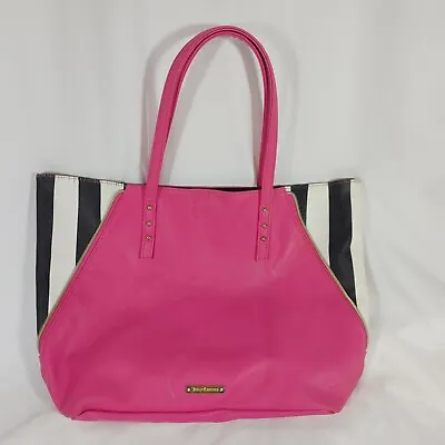 $10.97 • Buy Pink Zebra Juicy Couture PVC OPEN TOTE BAG SHOULDER BAG Used Great Shape